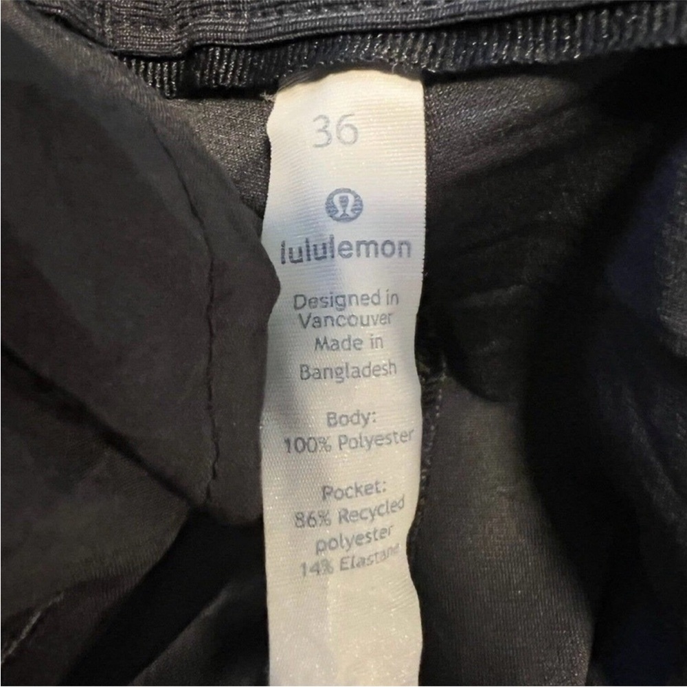 Lululemon Mens Dark Gray Pants- 5 Pocket - Size 36/26 - Great condition - Picture 7 of 7